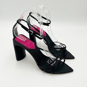 NWT Schutz Franceline Black High Heeled Pointed Toe Shoes Size 8